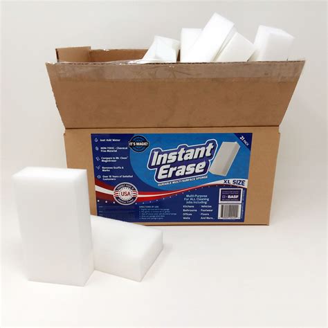 Instant Erase Extra Large Melamine Eraser Sponges (21pk)