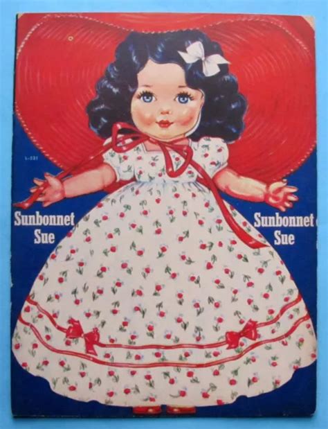 VINTAGE - SUNBONNET Sue - Cut-Out Dolls - Lowe - L-521 - 1943 - Unused $34.99 - PicClick