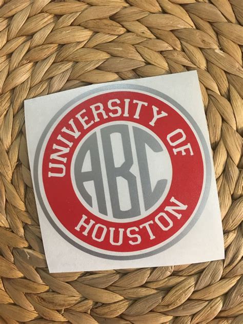 University of Houston Monogrammed Vinyl Decal by MiltonMonograms on Etsy | College decals ...