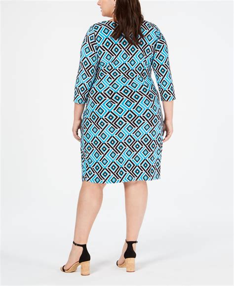 INC Plus Size 3X Blue Wrap Dress | Canerra