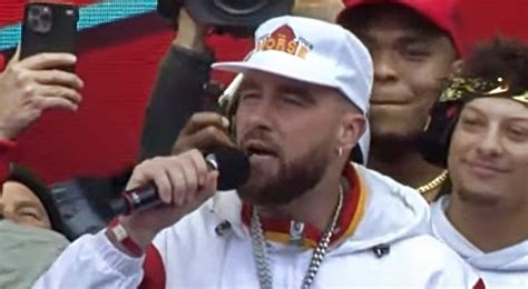 Travis Kelce Wore Slick ‘Bud Light’ Chain At Super Bowl Parade