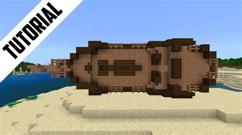 Minecraft: How to Build a Sideways Shipwreck (Step By Step) - YouTube