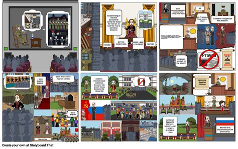 Russian Revolution timeline Storyboard by oscaryu