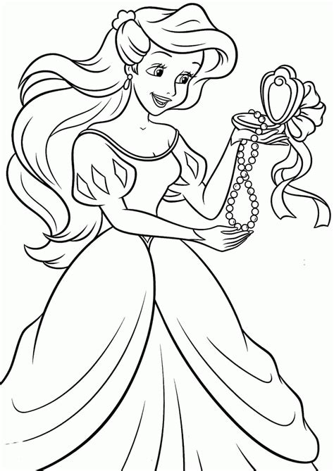 Disney Princesses Coloring Pages Ariel - Coloring Home