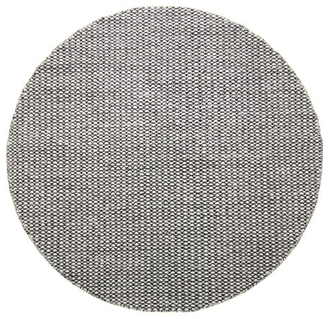 Round rug - Delly (black/white)