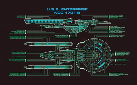 Uss Enterprise Starship Blueprint