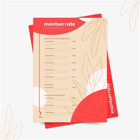 Premium Vector | Digital restaurant menu design