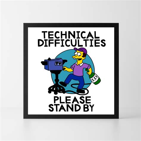 The Simpsons Technical Difficulties KBBL Drunk Cameraman Art Print Instant Download Printable ...