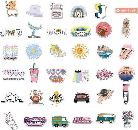 bol.com | VSCO stickers - 100 stickers - VSCO - Aesthetic stickers - VSCO girl - Bullet journal...