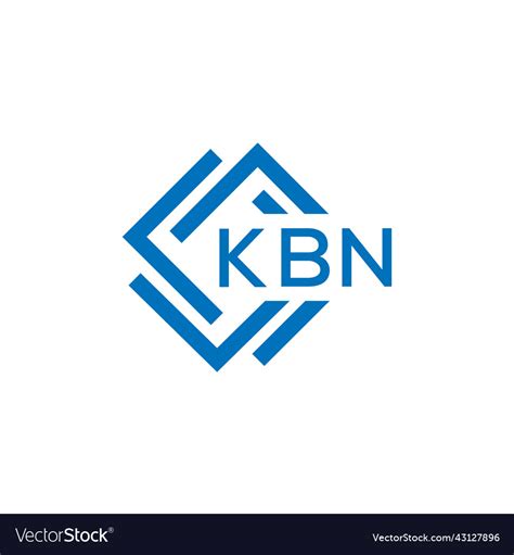 Kbn letter logo design on white background Vector Image