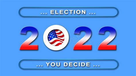 Election Day 2022 in United States - Poster for Election Voting on Blue ...