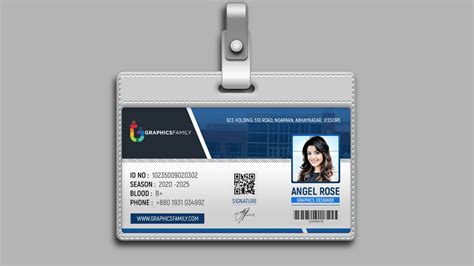 Modern Student Id Card Design Free Template – GraphicsFamily