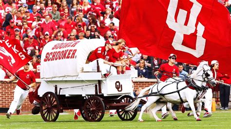 Oklahoma's Sooner Schooner tips over on field, ejects riders | Sooner schooner, Oklahoma ...