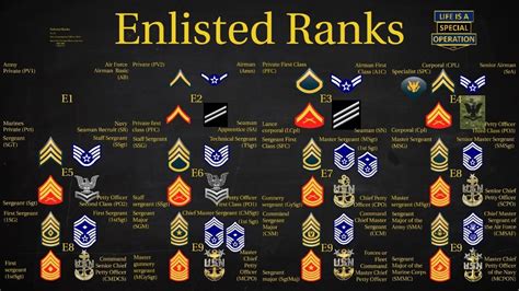 US Military (All Branches) ENLISTED Ranks Explained - YouTube