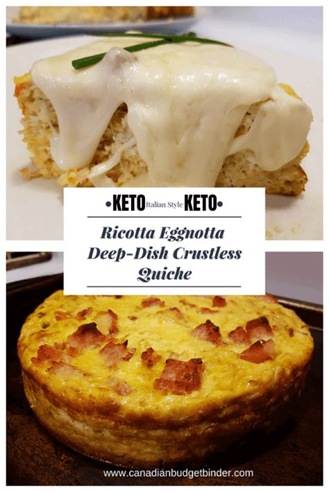 Keto Ricotta Eggnotta Italian Style Deep-Dish Crustless Quiche ...