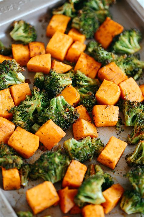 Perfectly Roasted Broccoli & Sweet Potatoes - Eat Yourself Skinny