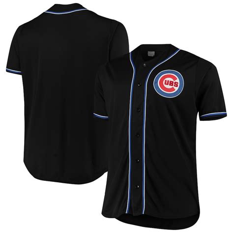 Men's Chicago Cubs Black Big & Tall Fashion Jersey