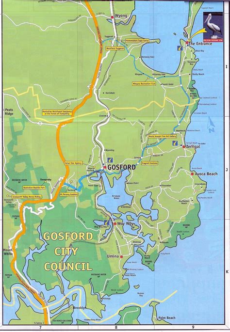 MAP OF GOSFORD AREA