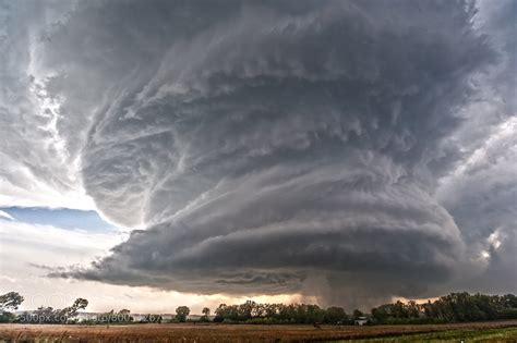 "Epic supercell structure near Woodward, OK [Oklahoma, USA] on April 9, 2012. This storm dropped ...