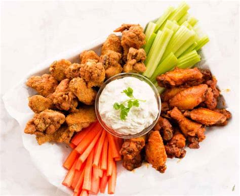 Buffalo Wing Platter with Blue Cheese Dip - Sense & Edibility