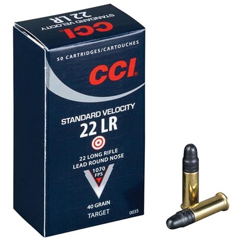 Cci Standard Velocity 22lr Lrn 40 Grain 50 Rounds 639073 22lr | Free ...