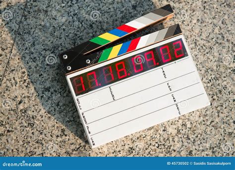 Digital clapper board stock photo. Image of cinematography - 45730502