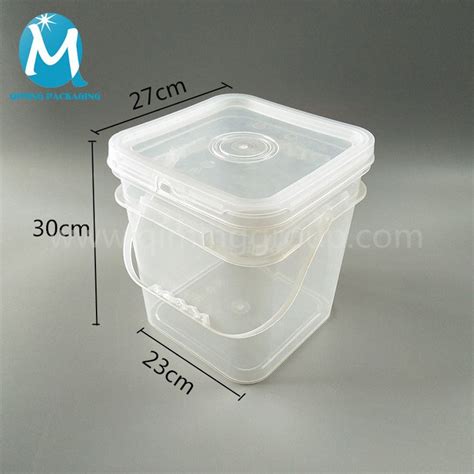 12L clear square plastic bucket | Pail bucket, Plastic buckets, Pail