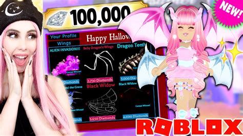 Buying ALL Of The BRAND NEW HALLOWEEN WINGS! 100,000 Diamond SPENDING ...