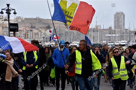 Protester Holds Flag During Demonstration Protesters Editorial Stock ...