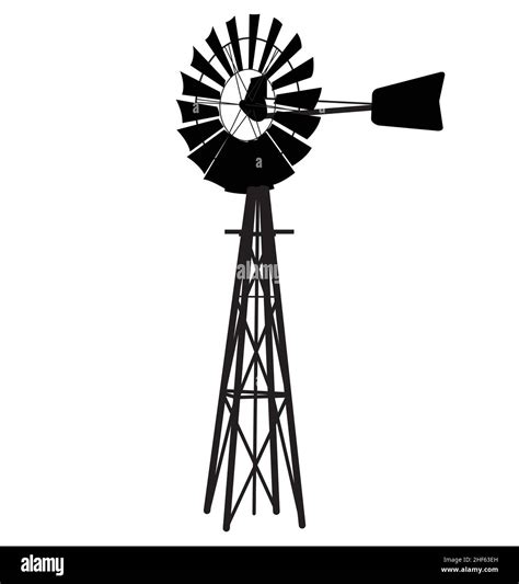 Australian farm windmill Stock Vector Images - Alamy