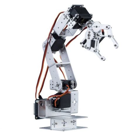 Robot Arm 6 Axis 6dof Aluminium Rotating Mechanical Robotic Arm Clamp Claw Mount Servo Motor ...