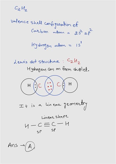 C2H2 Lewis Structure Molecular Geometry