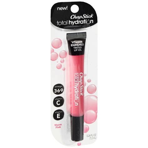 ChapStick Total Hydration Vitamin Enriched Tinted Lip Oil Warm Pink – 0 ...