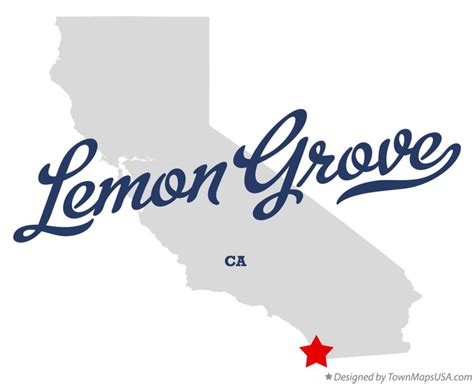 Map of Lemon Grove, CA, California