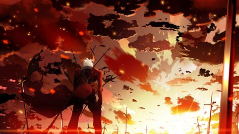 2560x1440 Resolution fate stay night, archer, sunset 1440P Resolution ...