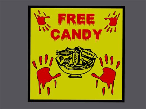 Halloween Free Candy Sign by Botaz | Download free STL model ...