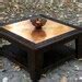 Rustic Outdoor Coffee Table. Gray Wood Coffee Table. Outdoor