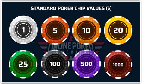 Poker Chip Values | Standard, Tournament and Home Chip Values