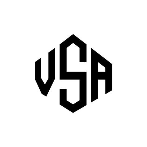 VSA letter logo design with polygon shape. VSA polygon and cube shape ...