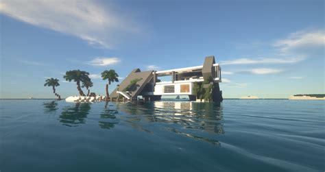 Modern house on the water 2 Minecraft Map