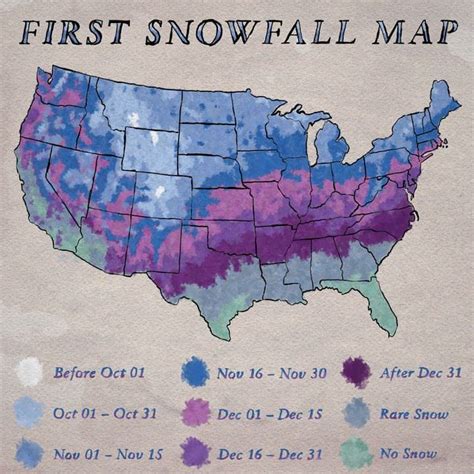 First snowfall map of the contiguous United States [720 × 720] : r/MapPorn