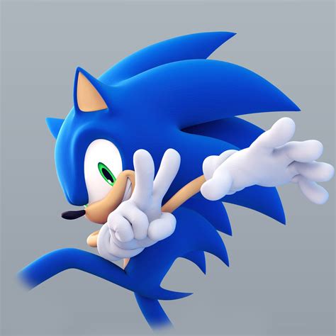 sonic the hedgehog is pointing his finger at something