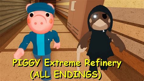 ALL ENDINGS + Hidden Badge | PIGGY Extreme Refinery! - YouTube