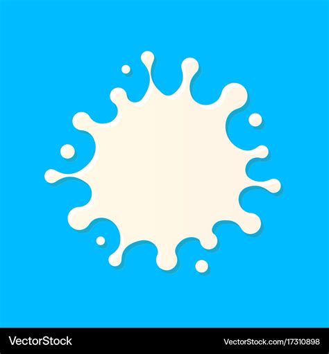 Milk splash blot on beige background Royalty Free Vector