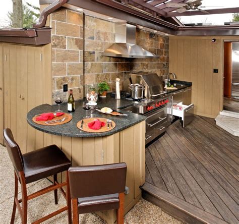 Kitchen , Incredible Outdoor Kitchen Ideas; Extra Charming for Backyard ...