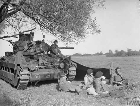 Matilda tank and crew of 49th Royal Tank Regiment at rest during an exercise in Kent, 13 October ...