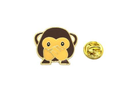 Speak No Evil Monkey Emoji Enamel Pin | FINOX