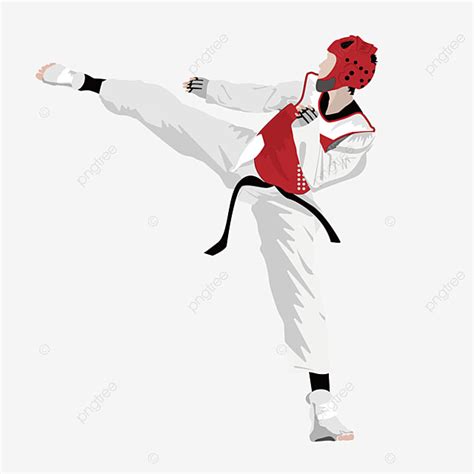 Taekwondo Vector PNG Images, Vector Taekwondo Action, Taekwondo, Martial Arts, Game PNG Image ...