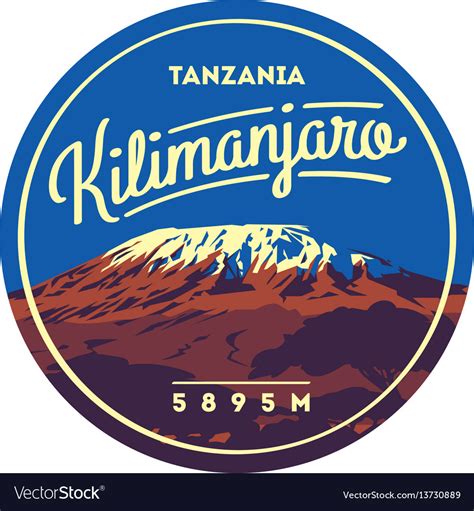 Mount kilimanjaro in africa tanzania outdoor Vector Image