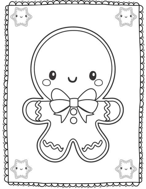 Free Printable Gingerbread Man Coloring Page - Instant PDF Download